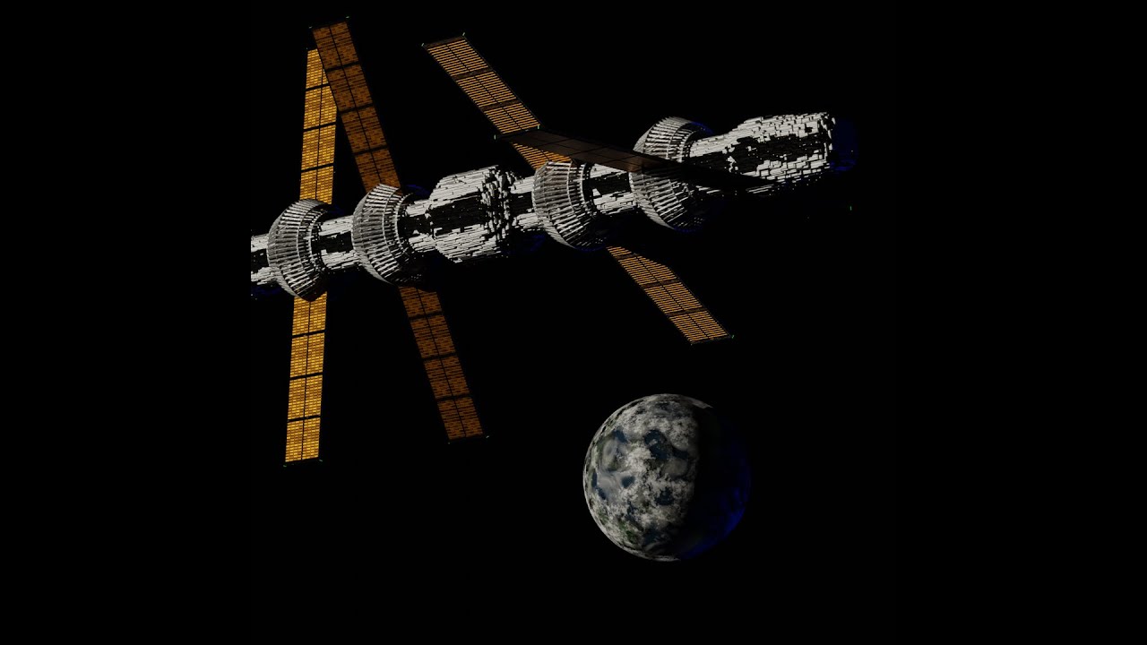 Spacestation Made With Blender for Nodevember