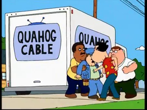 Family Guy - "Quagmire figured out how to get us free cable"