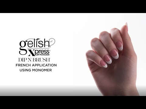 Dip N Brush French Tip Application Using Monomer