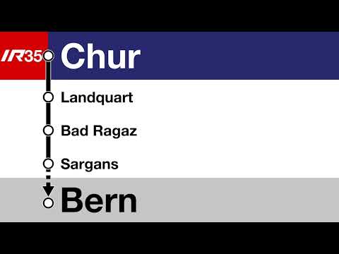SOB Ansagen • IR35 AareLinth • Bern – Olten – Zürich HB – Chur (mit allen Zusatzhalten)