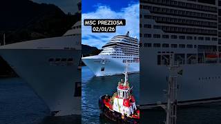 MSC PREZIOSA cruzeiro 02/01/26  navio Santos ship @cruzeiros2025  #drone chegando #shorts