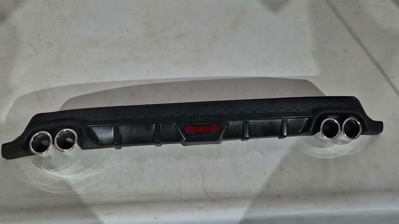 Універсальний задній дифузор DPT V-9 (ABS) (чорний мат) Video 1