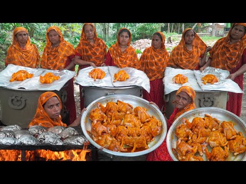 15 Women Cook BBQ Chicken Khichdi for 450+ Villagers | Unique Village Cooking Style