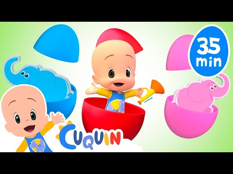 Ovos Surpresa! 🥚🐘 Aprenda as cores com Cuquin e seus elefantes