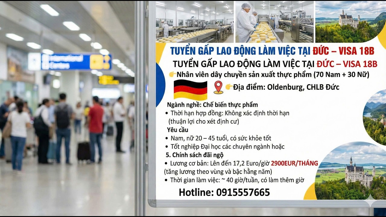 Video tuyển dụng chế biến thực phẩm tại Đức