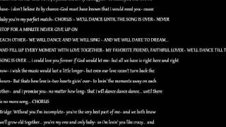 Dance - Jeff and Sheri Easter  with lyrics