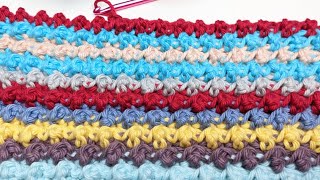 👌 Beginner Crochet Texured Blanket 🧶Super Easy and Fun