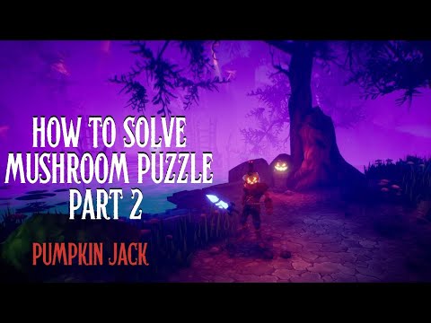 How to solve the second Mushroom puzzle inside The Cursed swamp | Pumpkin jack