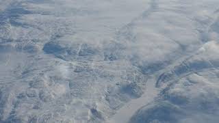 Qatar Airways Doha to Chicago QR 725 flying over Greenland