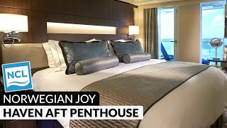 Norwegian Joy | The Haven Aft-Facing Penthouse with Balcony Tour & Review 4K | Category HC