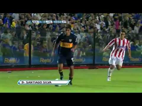 Gol de Silva. Boca 1 - Unión 3. Fecha 4. Torneo Final 2013. Fútbol Para Todos