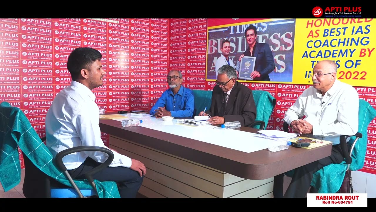 RABINDRA ROUT || RANK 107 || OAS 2024 || Mock Interview || APTI PLUS