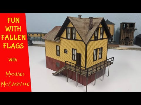 Build walkthrough video for Vance Junction Section House - O scale kit #124 O