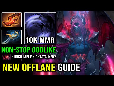 How to Offlane Nightstalker Like a 10K MMR with First Item Echo Sabre & Nonstop Godlike Dota 2