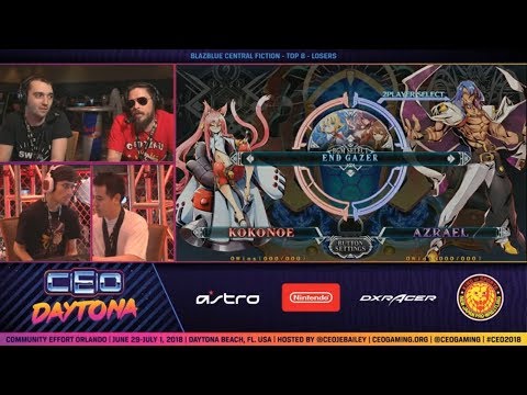 CEO 2018 BB:CF - Da_Joker_27 (Kokonoe) Vs. Clim (Azrael) BlazBlue: Central Fiction Losers Quarters