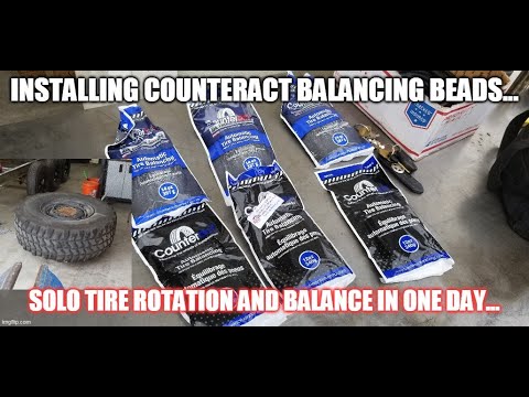 Abel LMTV build part 141 (counteract balance beads installation, tire rotation, rust prevention)