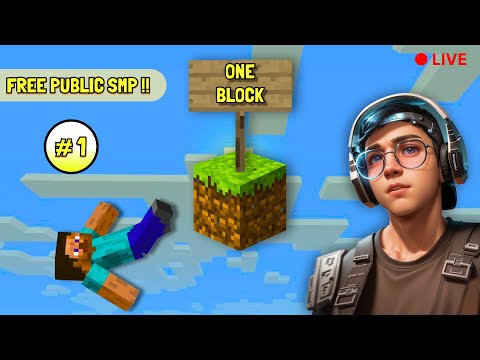 Shubh Anand - Minecraft One Block Live Stream | Free Public Smp | Part 1 | Shubh Anand