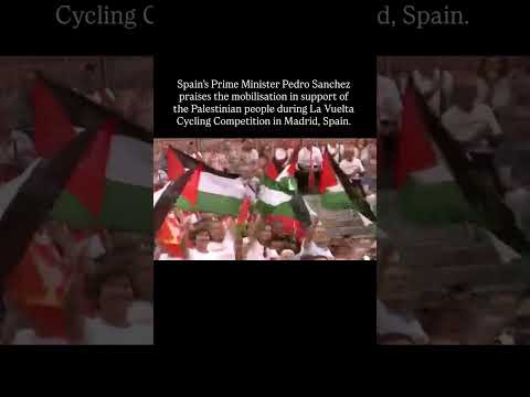 Spain’s Prime Minister Pedro Sanchez praises the mobilization in support of Palestine #gaza #shorts