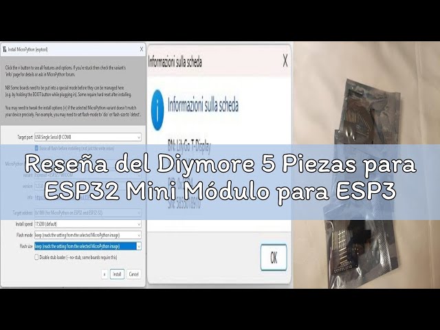 Vídeo relacionado con Diymore 5 Piezas para ESP32 Mini Módulo para ESP32 Placa de Desarrollo Mini Bluetooth WiFi con Chip CH9102F Compatible con Arduino IDE