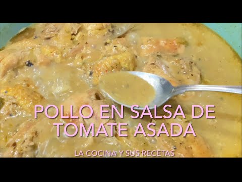 Receta fácil de POLLO EN SALSA DE TOMATILLO ASADO 