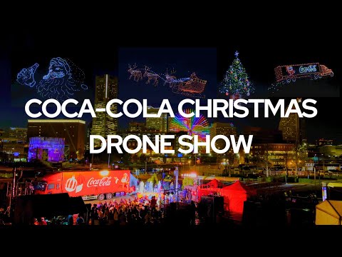 [¡1225 máquinas! ] El espectáculo de drones en 3D más grande de Japón, "Coca-Cola Christmas Drone Show Flying Christmas Truck"