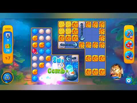 фишдом 2022 # 10621 уровень - прохождение без бустеров # Fishdom,  10621  level - no Boosters.