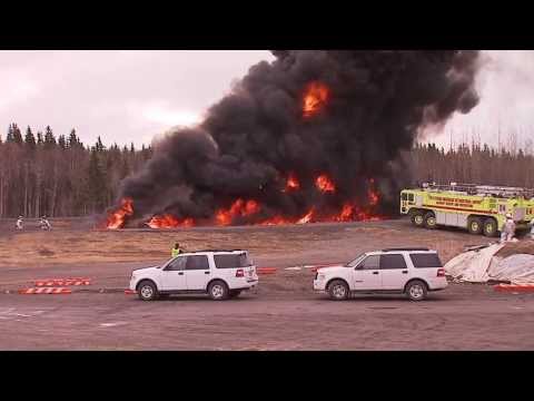 Ted Stevens International Airport Firefighter Training Shot and edit by Michael Nederbrock