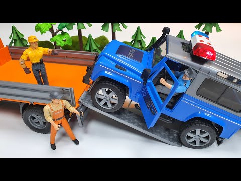 bruder police car toys videos / police chase / bruder toys