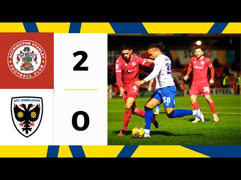 Accrington Stanley 2-0 AFC Wimbledon 📺 | Dons beaten by double blow 😤 | Highlights 🟡🔵