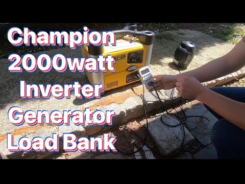 Champion 2000watt Inverter Generator: Check up and Load Bank Test