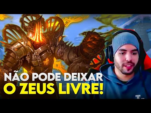 Não pode deixar o ZEUS jogar LIVRE! ZEUS MID - ⚡ Smite BR Conquista
