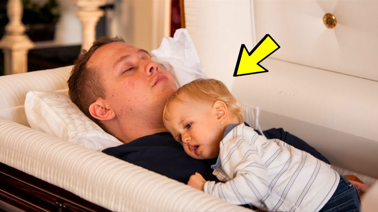 At the funeral, the girl hugs her father, and then a real miracle happens!
