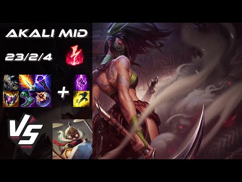 MID Akali vs Corki - EU Challenger Patch 14.22