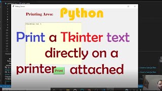 How to Directly Print Text from Tkinter GUI on to a Hard Paper using attached Printer | Python