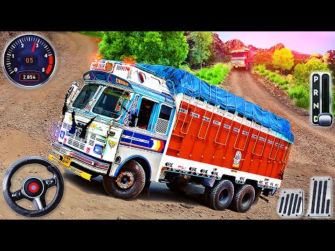Offroad Indian Truck Drive Simulator - Cargo Heavy Hill Transport Duty Driving - Android GamePlay #2