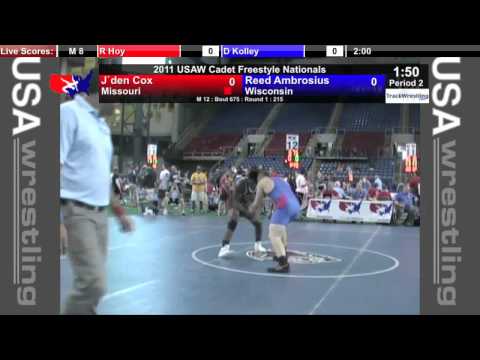 Cadet Freestyle 215 - J'den Cox (MO) vs. Reed Ambrosius (WI)