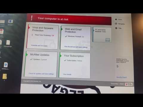 Can't get McAfee on my desktop to update or run a scan