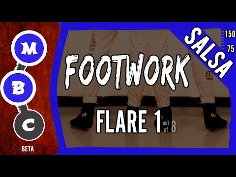 👟Salsa Footwork Tutorial ★Intermediate★ FLARE 1 ★ On1 & On2 (♫) | #MBCfootwork Video