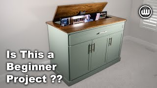 How to Build a TV Lift Cabinet - Part 1 | Beginner-Friendly Woodworking Project with a Free plan
