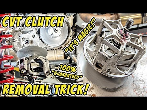 How to Remove a Stuck CVT/PVT Primary Clutch on a SXS/UTV/ATV/Snowmobile - Awesome DIY Trick!