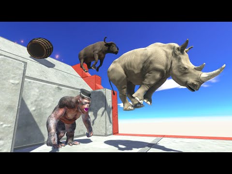 Run Away from Baby Goro and Purussaurus - Animal Revolt Battle Simulator