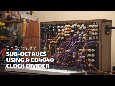 DIY Modular Jam -- Sub-octaves using a my new Clock Divider module