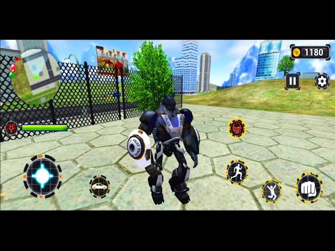 Flying Grand Police Car Transform Robot Games * Android Gameplay