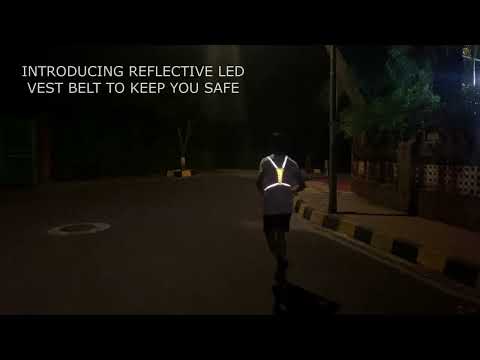 High Visibility LED Protective Safety cross belt