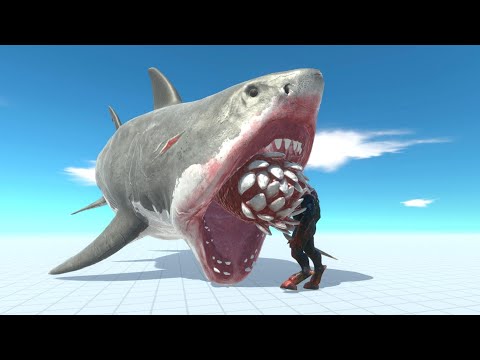 The Boss Megalodon VS Baby Kozarog The Demon  | Animal Revolt Battle Simulator