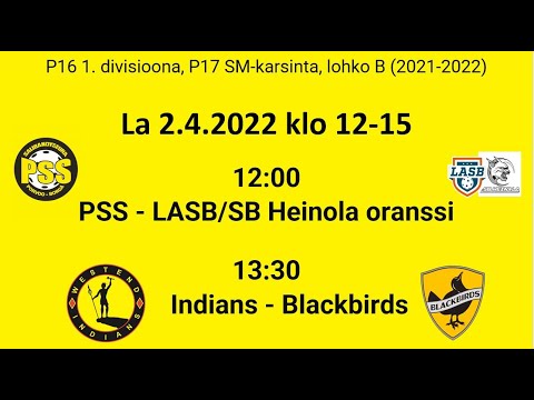Porvoo 2.4.2022 klo 12-15, P16 1. divisioona, P17 SM-karsinta, lohko B (2021-2022)