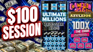 ULTIMATE MILLIONS , AZULEJOS, 100X, CHAMELEON CASH - Texas Lottery Scratchoffs