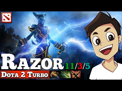 DOMINATING MID as RAZOR, the Lightning Revenant! [Dota 2 Turbo]