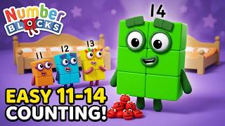 Numberblocks World | Numbers 11 to 14 Counting Practice | Kids Math