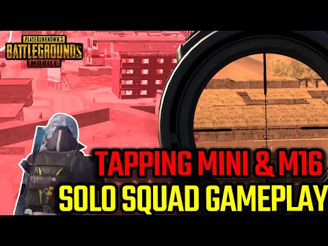 FAST TAPPING MINI & M16! SOLO SQUAD GAMEPLAY! - PUBG MOBILE INDONESIA